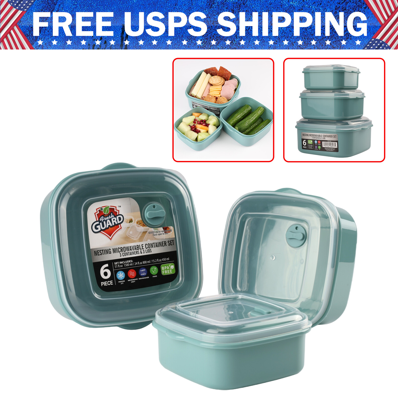 S Set With Lids Food Storage Containers Lunch Box