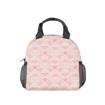 Pig Lunch Bag for Kids, Small Lunch Bags Insulated, Simple Reusable Lunchbox ...