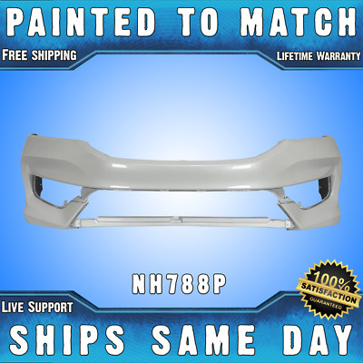 NEW *Painted NH788P White Orchid* Front Bumper Cover for 2016 2017 Honda Accord