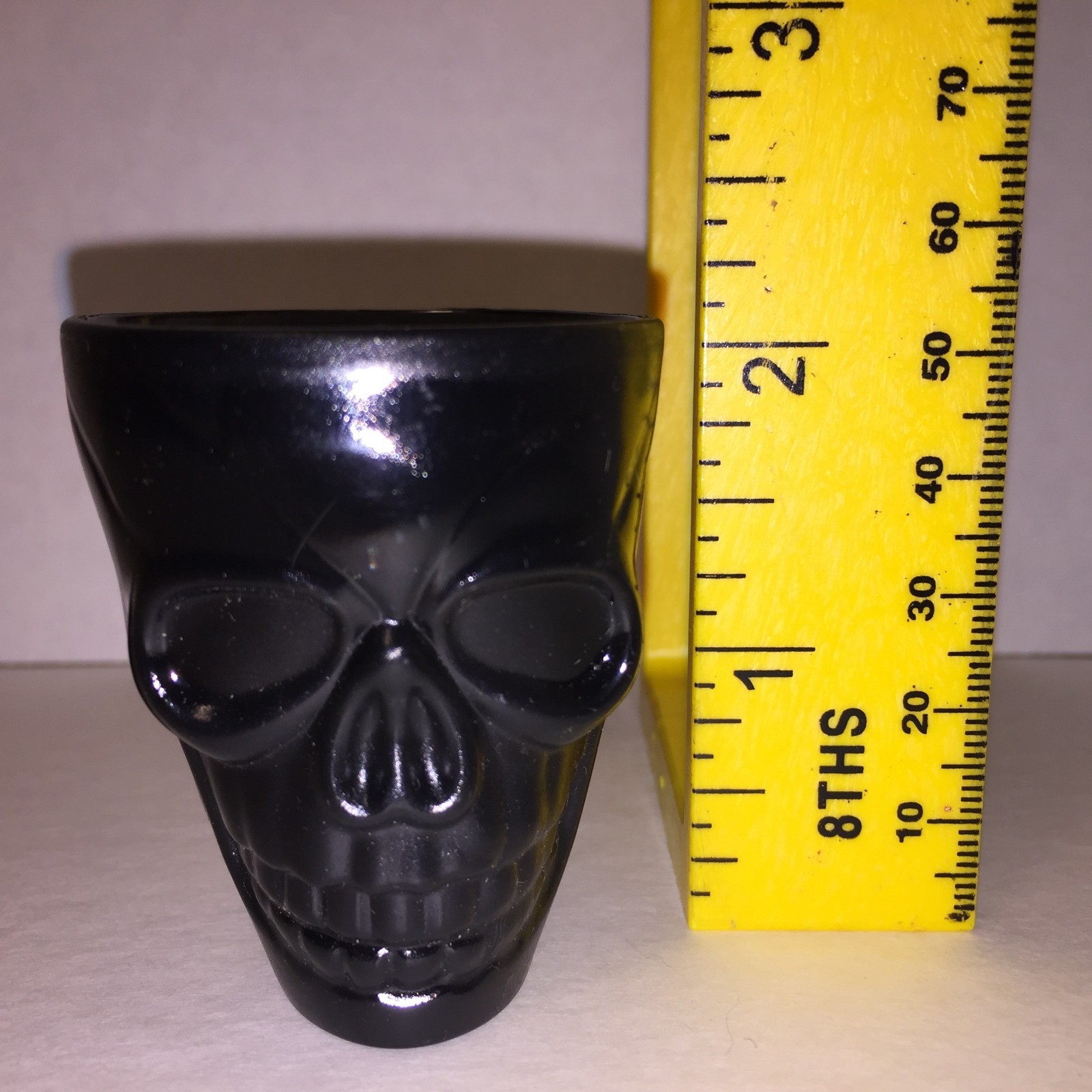 Skull Shot Glasses Smoke Color Plastic Novelty Set of 4 R1
