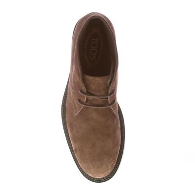 Pre-owned Tod's Men Shoes Dark Brown Suede Formale Desert Boot Xxm62c0dh60re0s800
