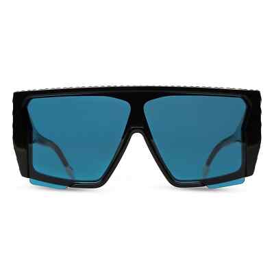 Pre-owned Dita Subdrop Dts 429-a-01 Black - Silver Cobalt Blue Lens Large Sunglasses