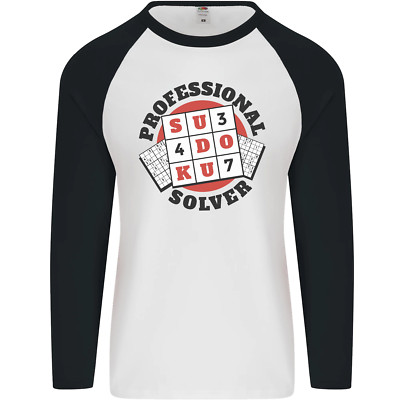 Professional Sudoku Solver Funny Mens L/S Baseball T-Shirt