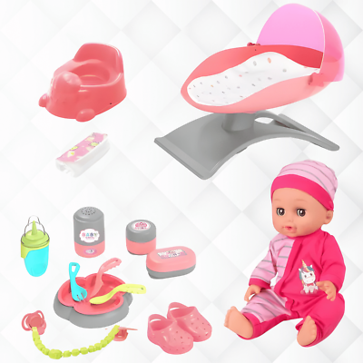 Baby Doll Sets with Accessories Feeding Bedtime with Sound and more without hair
