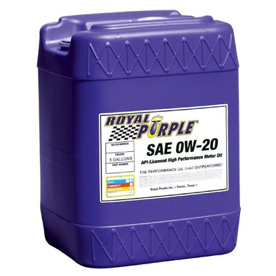 Royal Purple 5 Gallon Pail 0W-20 API Licensed Motor Oil
