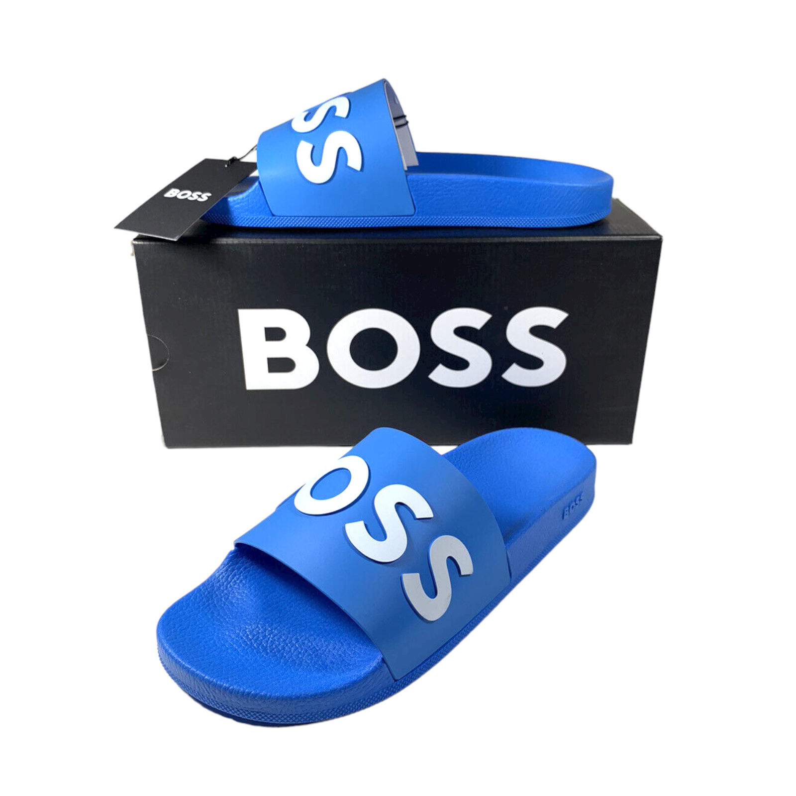 HUGO BOSS Bay Big BOSS Slides Sandals Bright BLUE 50471271 Men s