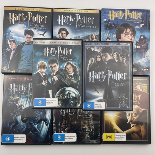 Harry Potter DVD Complete 8 Movies Collection Years 1-7 1 2