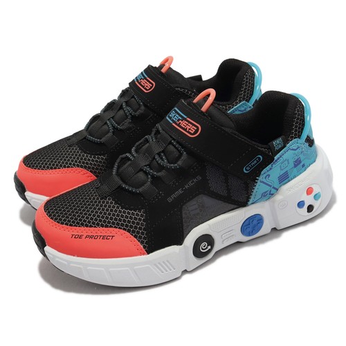

Детская повседневная обувь для дошкольников Skechers Gametronix Black Blue Red Strap 402260-LBKMT, Черный, Gametronix
