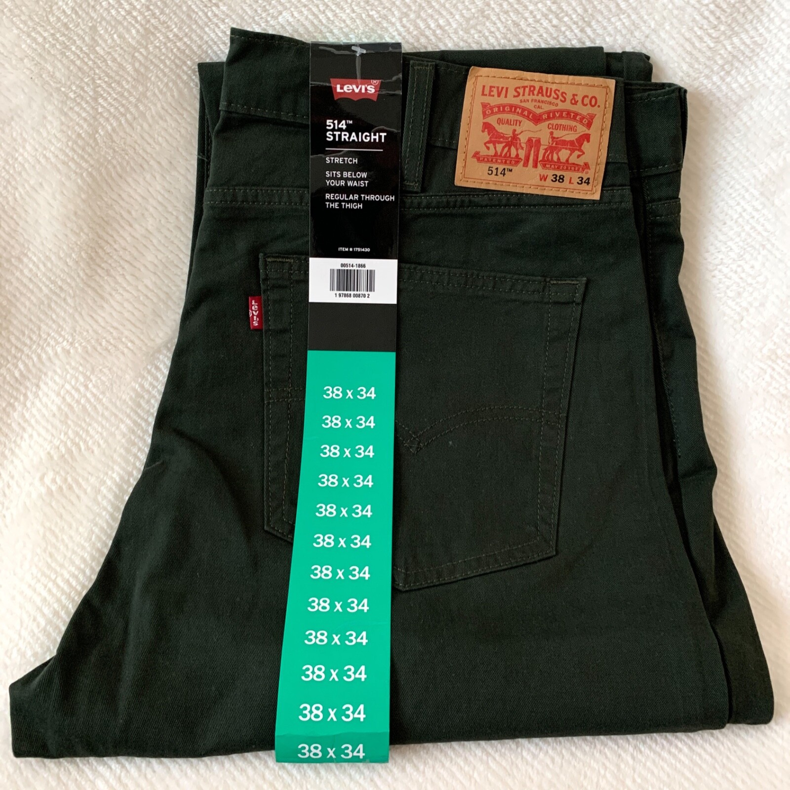 Men's Levi's 514 - Straight Leg Stretch Pants Khaki (Tan) Or Dark