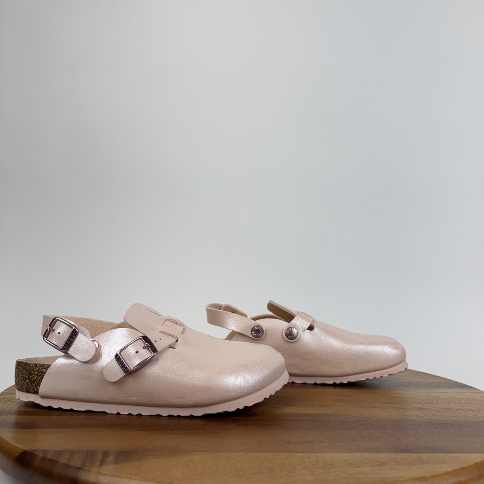 kiki New Big Kids Birkenstock Tokio Kids Birkibuc Pink Slingback