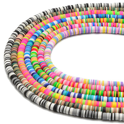 Mix Color Polymer Clay Heishi Discs Beads African Tribal Beads 1x6mm 15.5'' Strnd