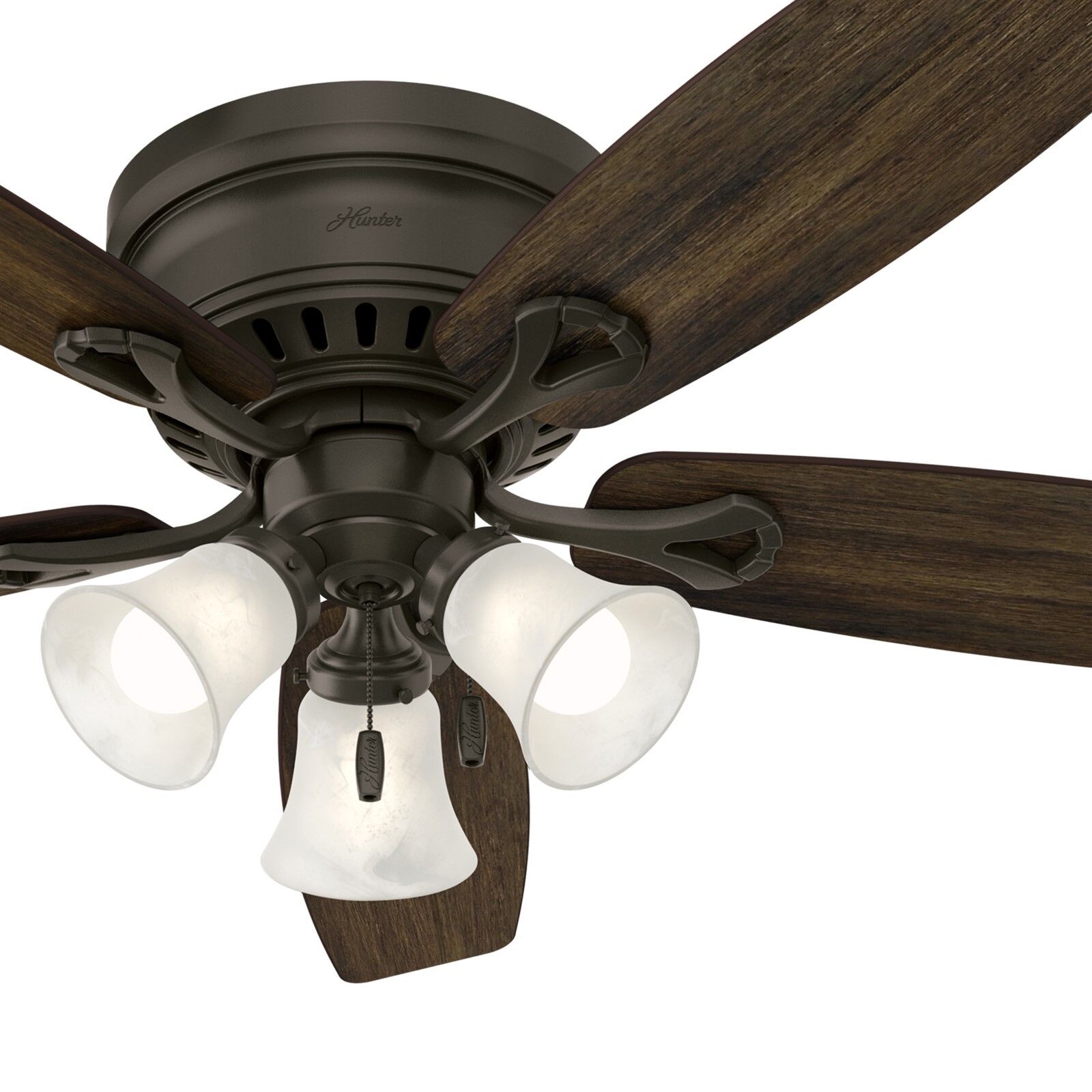 Hunter Fan 52 Inch Bronze Finish Ceiling Fan With Light Kit Remote Control