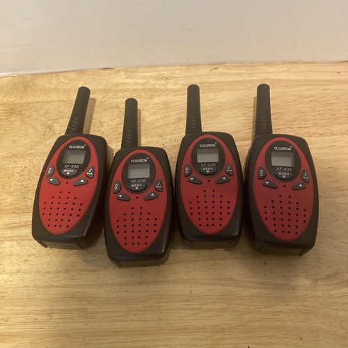 LOT of 4 FLOUREON SET Walkie Talkie 22 Channel FRS/GMRS 2-Way For Parts.