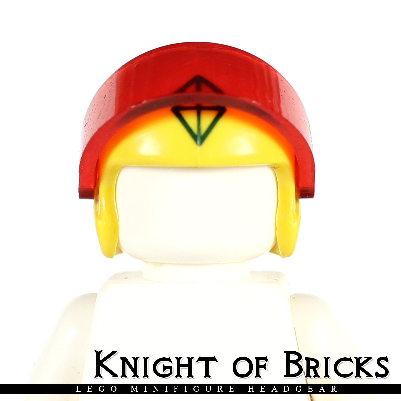 LEGO Minifigure YELLOW Headgear Helmet Sports with Kite Diamond with