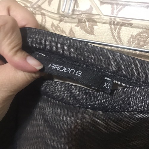 Arden B Black Beige Tulle A-Line Skirt Size Extra Small XS