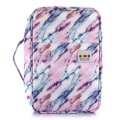 BTSKY Colored Pencil Case 300 Slots Pen Pencil Bag Organizer with Handy Wrap ...