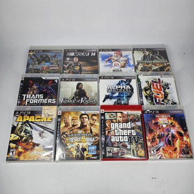Lot of 12 PS3 PlayStation 3 Games: GTA Transformers Nascar NCAA Marvel Capcom 3