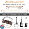 Acoustic Guitar Strap,Comfortable and durable Jacquard Embroidery Classical Guitar Straps with Leather Ends and Strap Button,2 Strap Locks and 4 Picks for Bass Guitar Strap,Electric Guitar Strap