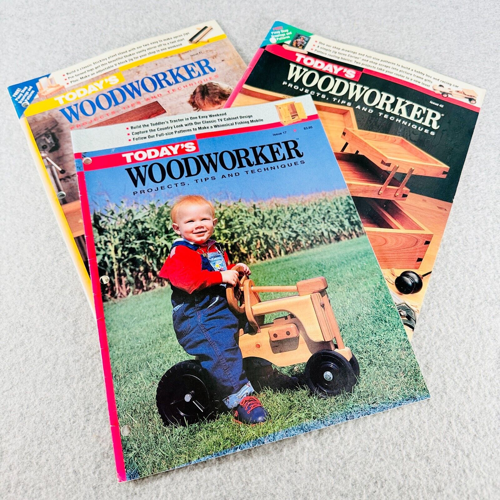 Vintage Todays Woodworker Magazine Lot of 3 Issues No 17 41