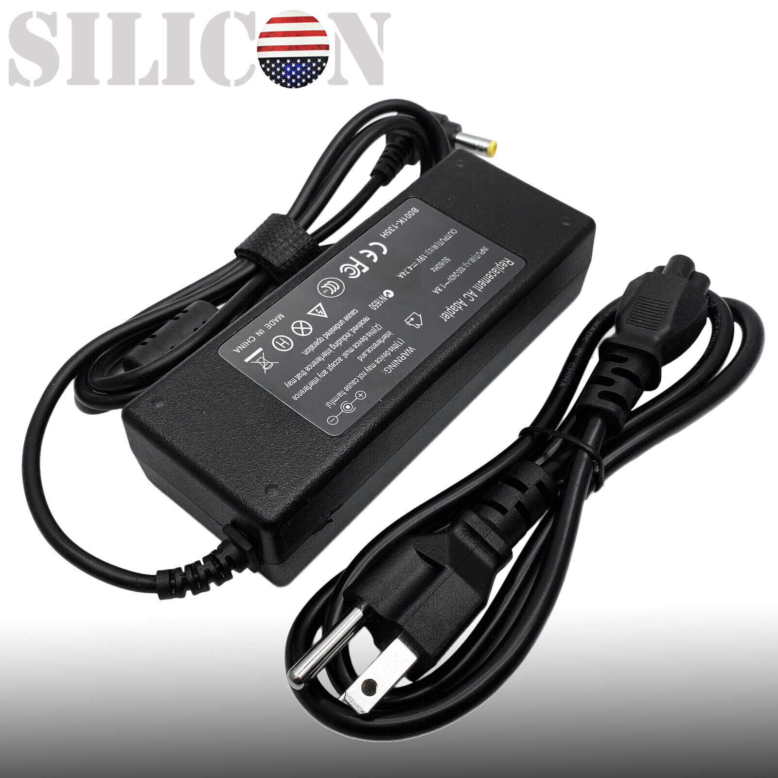 90W AC Adapter Charger For Toshiba&nbsp;Satellite C870 C870D C875 C875D Power Supply