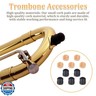 10PCS Trombone Slide Rubber End Bumper and Trombone Cork Pads 10mm Black Trombone Slide Rubber End Tip Bumper for Brass Instrument Parts Trombone Accessories