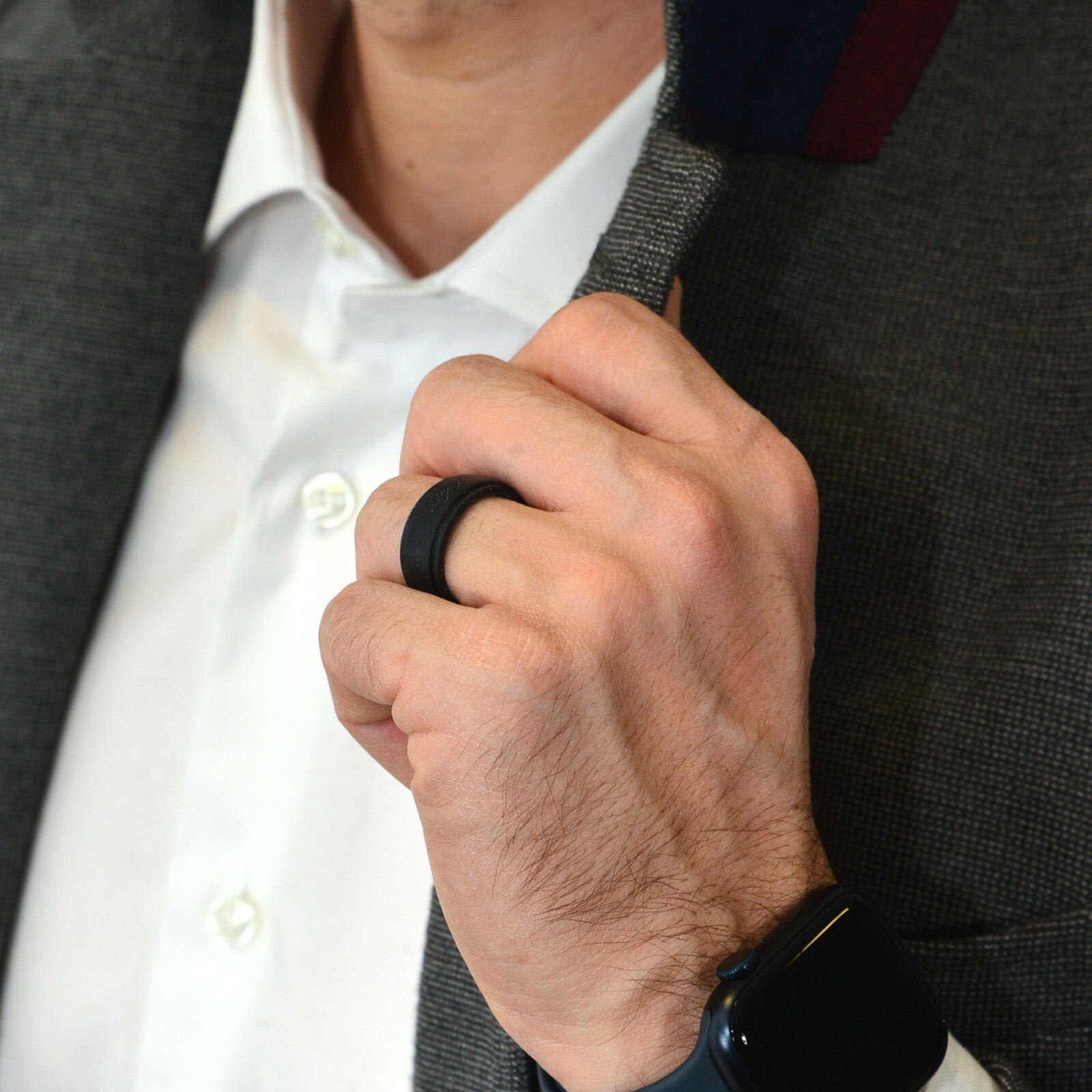 Rinfit Infinity Silicone Rings for Men. Soft & Comfortable Wedding Band