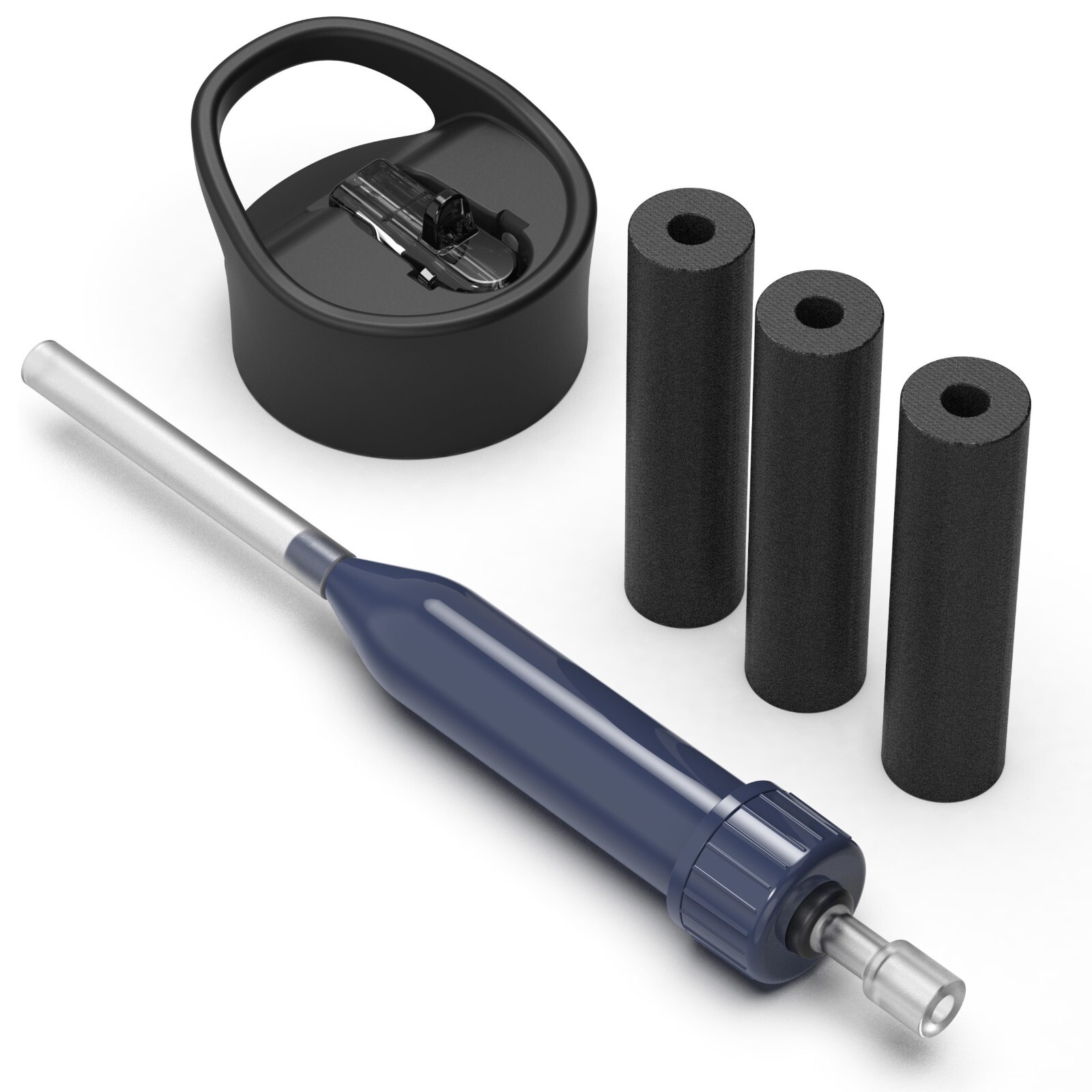 Water Bottle Straw Lid Compatible w Wide Mouth Bottles + 2 Filter Straws