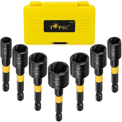 Bolt Extractor Set, 7-Piece Easy Out Screw Extractor Set with Hex Shank, for ...