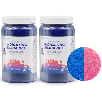 Silica Gel 4LBS Indicating Silica Beads (Blue to Pink) Reusable Desiccant