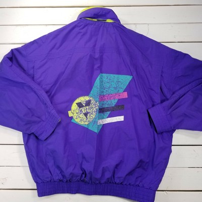 Vuarnet France Pull Over Windbreaker Adult Medium Purple Lightweight Jacket