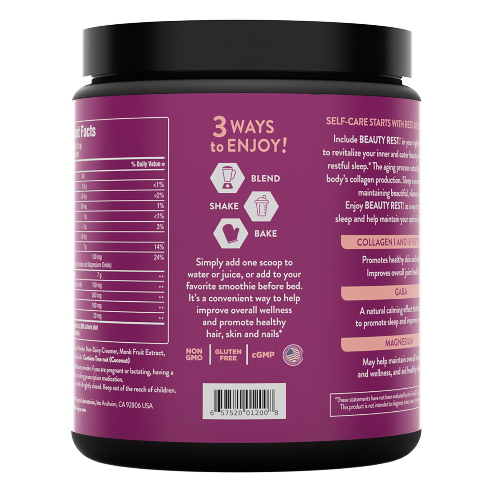 Health Logics Beauty Rest, Collagen Peptides Powder, Non-Habit Forming Sleep Aid