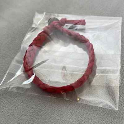 Faux Leather Bracelet Red One Size