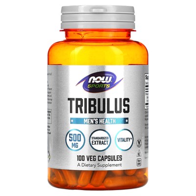 Now Foods Tribulus 500 мг 100 растительных капсул с гарантией качества GMP, веганский,