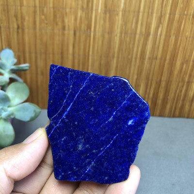 Rare Natural Lapis lazuli slice gemstone Crystal Mineral specimens 47g A1481