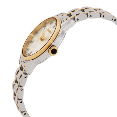Pre-owned Seiko Discover More Quartz Diamond Silver Dial Two-tone Ladies Watch Srz550p1