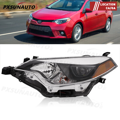 Headlights For 2014 2015 2016 Toyota Corolla Headlamps Left LH Driver Side