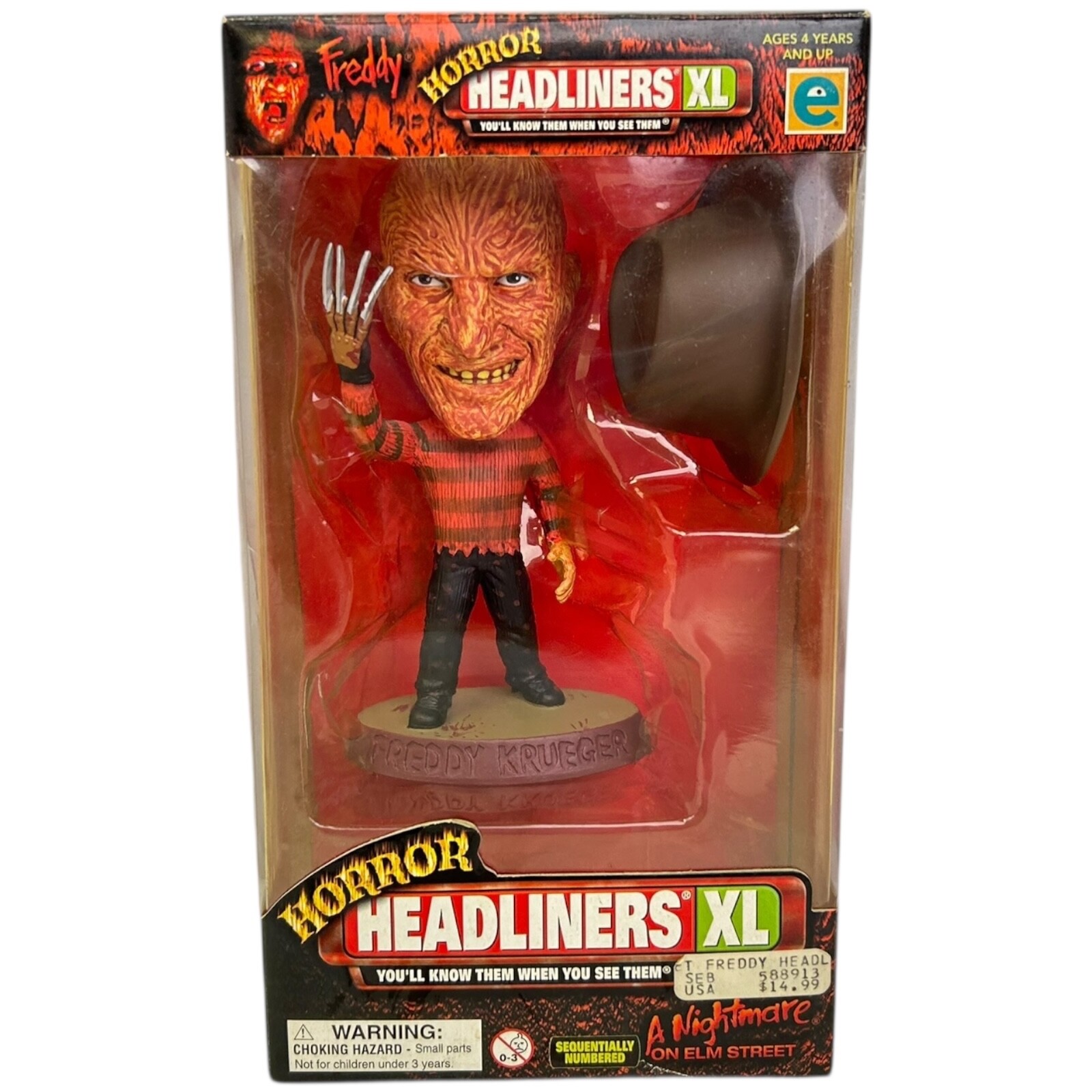 Horror Headliners XL Nightmare on Elm Street Freddy Krueger Figure
