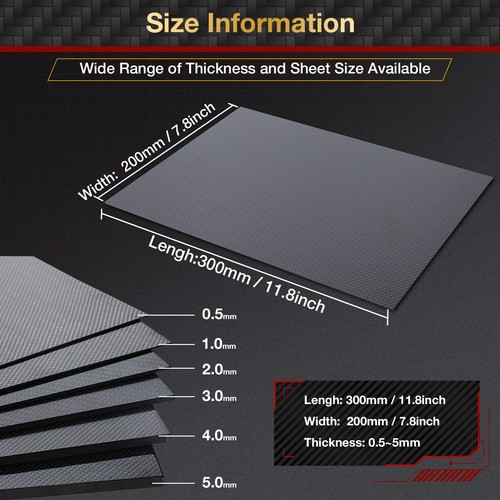 100% Carbon Fiber Board Laminate Carbon Fiber Sheet Plate  0.5-6 MM Thickness