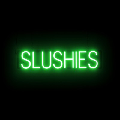 SpellBrite SLUSHIES Sign | Neon Slushies Sign Look, LED Light | 28.1'' x 6.3''