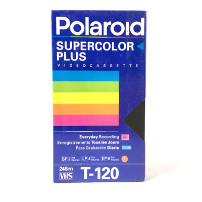 NEW Polaroid VHS Tape T-120 Supercolor Plus Blank Videocassette SEALED