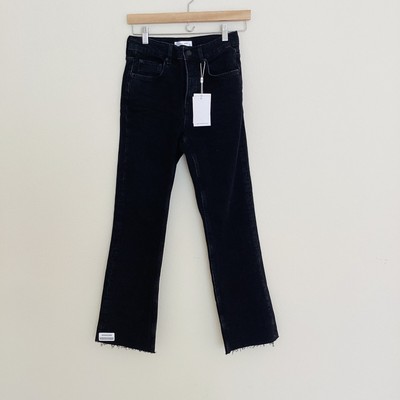 Anine Bing Lara Black Straight Leg Jeans SZ 25