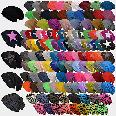 Viele Modele XXL Long Mütze Mützen Jersey Slouch Beanie Damen Herren Baumwolle