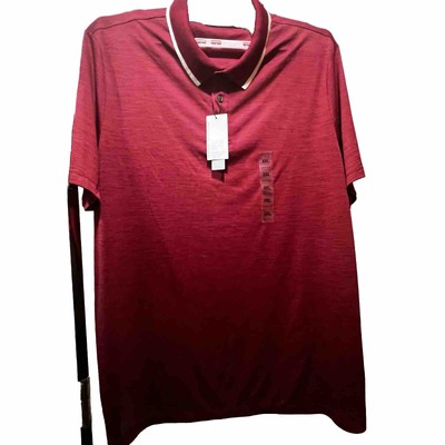 PERRY ELLIS PORTFOLIO TIPPED COLLAR POLO SHIRT Red BLUE XXL