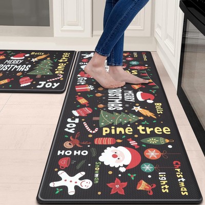 Merry Christmas Kitchen Mat Collive