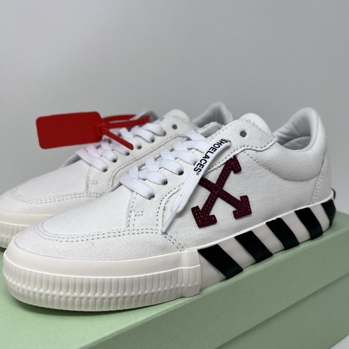 Pre-owned Off-white Low Vulcanized Women's Sneakers Size 39 Eu / 9 Us White Violet