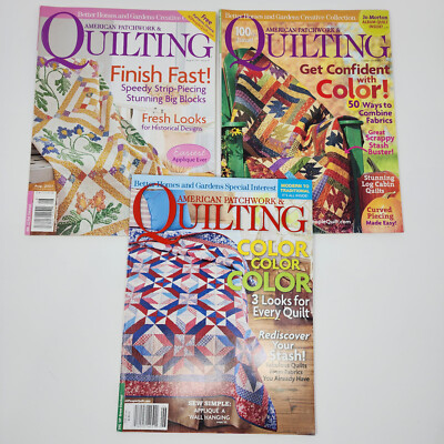 Lot of 3 BHG 2000s American Patchwork and Quilting Magazines w/Pattern Sections