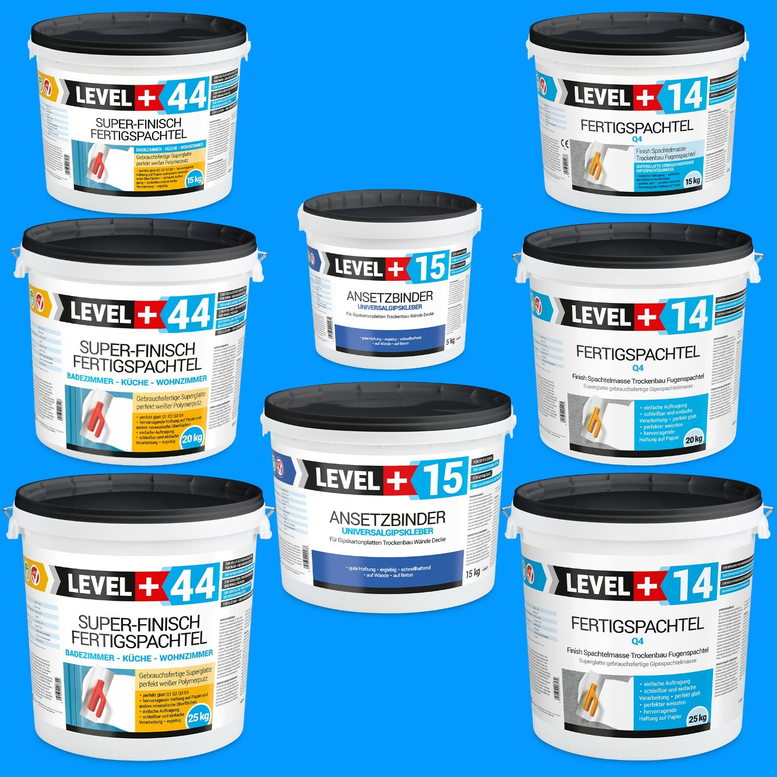 Fertigspachtel  SUPER-Finish Spachtel Fugen Spachtel Masse Ansetzgips Gipskleber