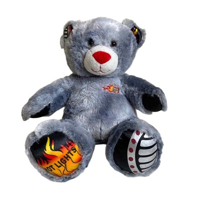 Build A Bear Sketcher Hot Lights Up Plush Stuffed Animal Teddy Fire Flames