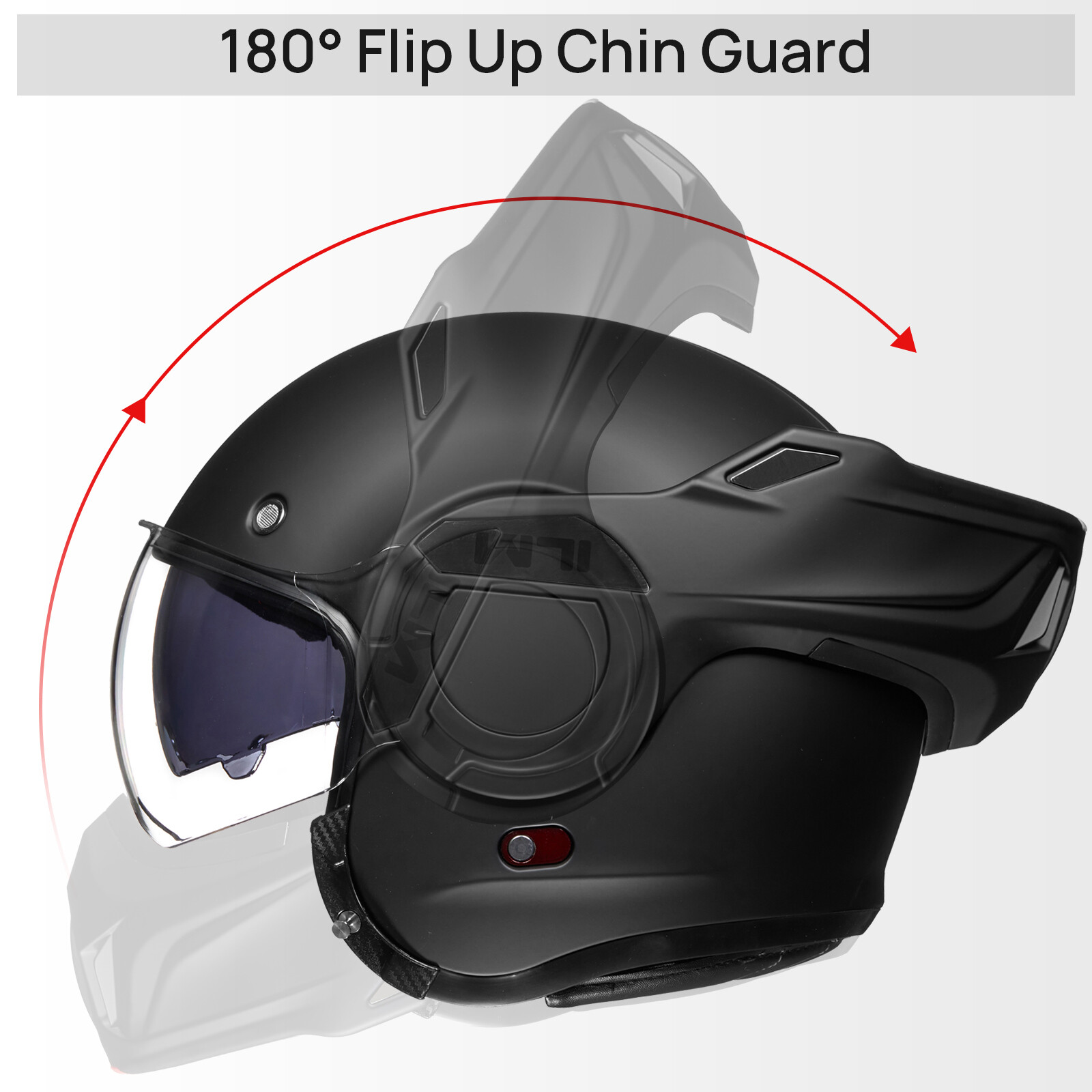 ILM Vintage Full Face Modular Motorcycle Helmet ATV UTV Adult 180° Flip up DOT