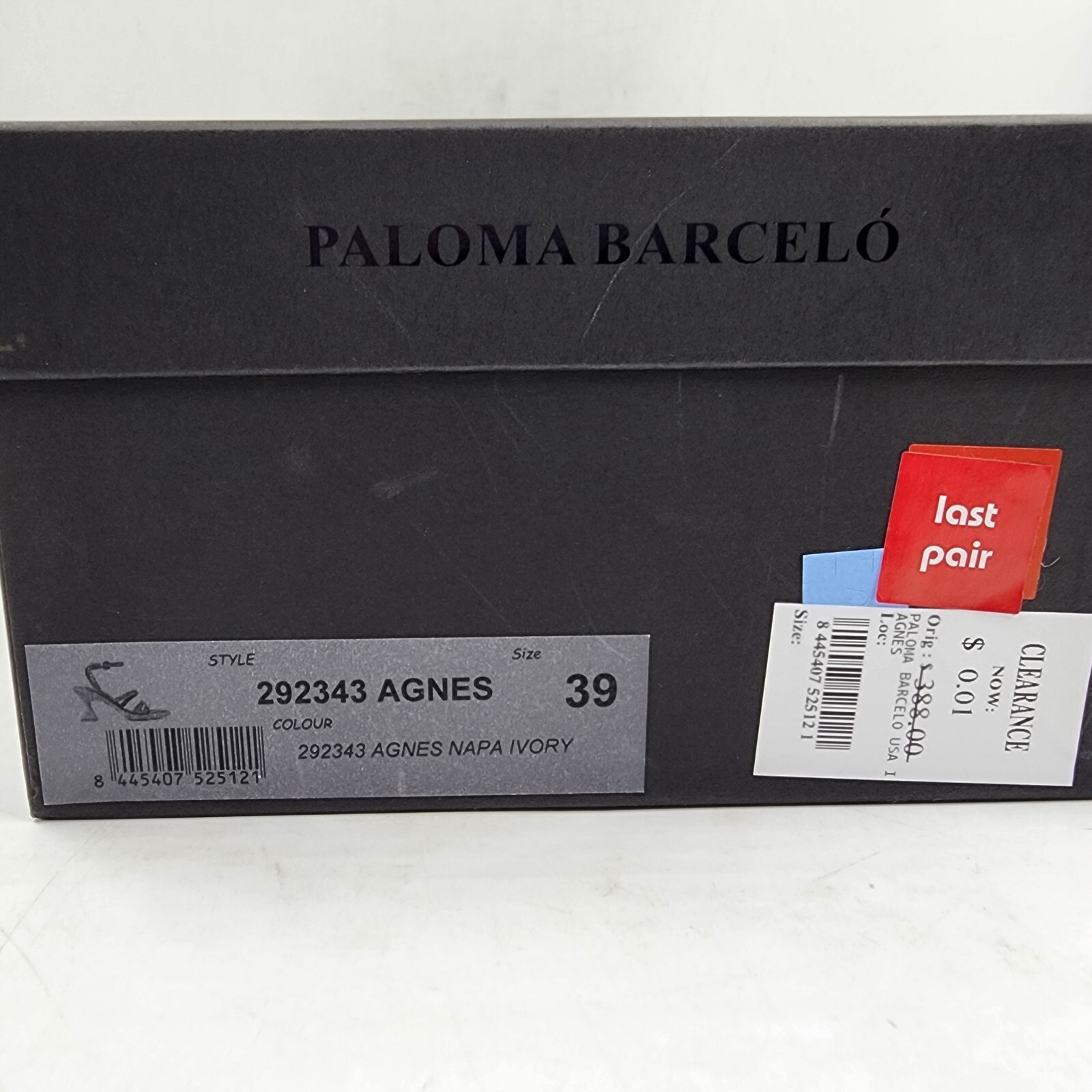 Paloma Barceló Agnes Leather Sandals Women's 39/9US Ivory Open Toe Ankle Strap - Picture 14 of 15